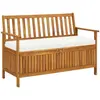 vidaXL Banc de rangement de jardin Bois d'acacia solide 120x63x84 cm
