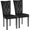 vidaXL Chaises à manger lot de 2 Noir Velours