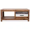 vidaXL Table basse Bois d'acacia massif 90 x 50 x 37,5 cm
