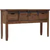 vidaXL Table console Bois massif de sapin 131 x 35,5 x 75 cm Marron