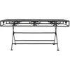 vidaXL Table basse pliante Style vintage Métal 100 x 50 x 45 cm Noir