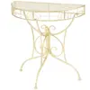 vidaXL Table d'appoint Vintage Demi-ronde Métal 72x36x74 cm Doré