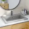 vidaXL Lavabo en granit 600 x 450 x 120 mm Gris