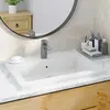 vidaXL Lavabo en granit 600 x 450 x 120 mm Blanc