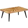 vidaXL Table basse Bois de manguier massif 90x55x36 cm