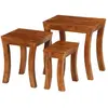 vidaXL Table gigogne 3 pcs Bois massif d'acacia 50x35x50 cm Marron