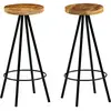 vidaXL Chaises de bar lot de 2 bois de manguier solide