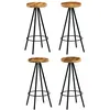 vidaXL Chaises de bar lot de 4 bois de manguier solide