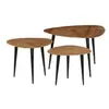 vidaXL Tables basses 3 pcs Bois d'acacia massif