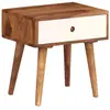 vidaXL Table de chevet Bois massif de Sesham 45 x 30 x 45 cm