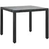 vidaXL Mobilier à dîner d'extérieur 5 pcs Résine tressée Noir
