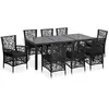 Vidaxl - Salon de jardin au style contemporain Noir 190x90x75 cm