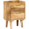 vidaXL Table de chevet Bois de manguier massif 40 x 30 x 59,5 cm