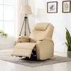 Prolenta Premium vidaXL Fauteuil à bascule de massage Crème Similicuir