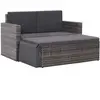 Vidaxl - Salon de jardin 2, 4 et 8 pièces Gris clair 110x61x76.5 cm
