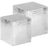 vidaXL Tables basses 2 pcs Argenté Aluminium