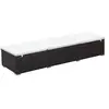 vidaXL Chaise longue avec coussin Résine tressée Marron