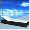 vidaXL Chaise longue avec coussin Résine tressée Noir