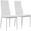 vidaXL Chaises à manger lot de 2 blanc similicuir