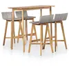 vidaXL Mobilier à dîner d'extérieur 5 pcs Bois d'acacia solide