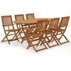 vidaXL Mobilier pliable de jardin 7 pcs Bois d'acacia solide