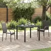vidaXL Chaises empilables d'extérieur 2 pcs Résine tressée Marron