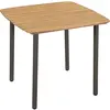 vidaXL Table de jardin 80 x 80 x 72 cm Bois d'acacia solide et acier