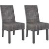 VIDAXL 2x Chaise de Salle à Manger Rotin Kubu Bois de Manguier Dîner Cuisine