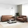 vidaXL Ensemble de canapés 2 pcs Daim synthétique Marron