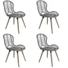 vidaXL Chaises à manger lot de 4 marron rotin naturel