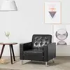 vidaXL Fauteuil Noir Similicuir