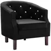 VIDAXL Fauteuil avec Revêtement en Velours Noir Salon Salle de Séjour Canapé