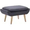 vidaXL Repose-pied Tapisserie en tissu 73 x 43 x 42 cm Gris foncé