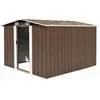vidaXL Abri de jardin 257x298x178 cm Métal Marron