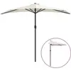 vidaXL Parasol de balcon avec mât en aluminium Sable 270x144 cm Demi