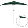 vidaXL Parasol de balcon avec mât en aluminium Vert 270x144 cm Demi