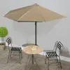 vidaXL Parasol de balcon avec mât en aluminium Taupe 300x155 cm Demi