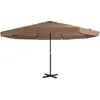 vidaXL Parasol d'extérieur avec poteau en aluminium 500 cm Taupe