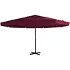vidaXL Parasol d'extérieur avec mât en aluminium 500 cm rouge bordeaux