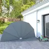 Auvent latéral pliable de terrasse Gris 200 cm