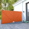 vidaXL Auvent latéral pliable - Terre cuite - 400x200 cm