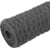 VIDAXL Grillage Acier Revêtement PVC 25x1 m Hexagonal Gris Clôture de Jardin