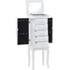 vidaXL Armoire à bijoux sur pieds Blanc