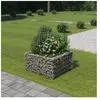 vidaXL Lit surélevé à gabion Acier galvanisé 90x90x50 cm