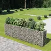 vidaXL Lit surélevé à gabion Acier galvanisé 360x50x100 cm