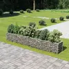 vidaXL Lit surélevé à gabion Acier galvanisé 360x50x50 cm