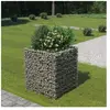 vidaXL Lit surélevé à gabion Acier galvanisé 90x90x100 cm