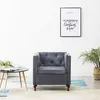 vidaXL Fauteuil Gris Tissu