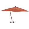 vidaXL Zweefparasol met houten paal 400x300 cm terracottakleurig44494