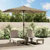 vidaXL Parasol avec mât en métal 300 x 200 cm Taupe